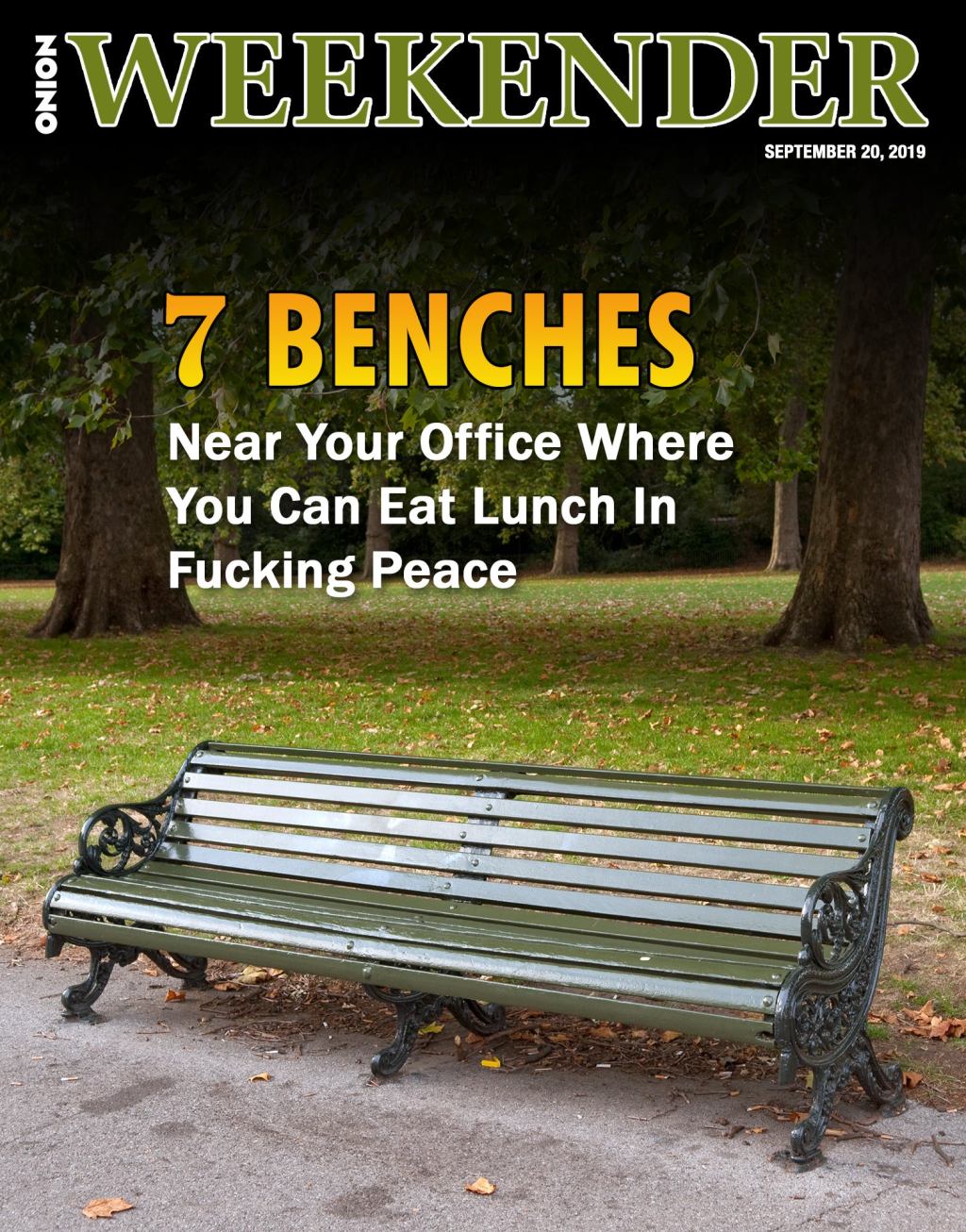 7 Benches Near Your Office Where You Can Eat Lunch In Fucking Peace