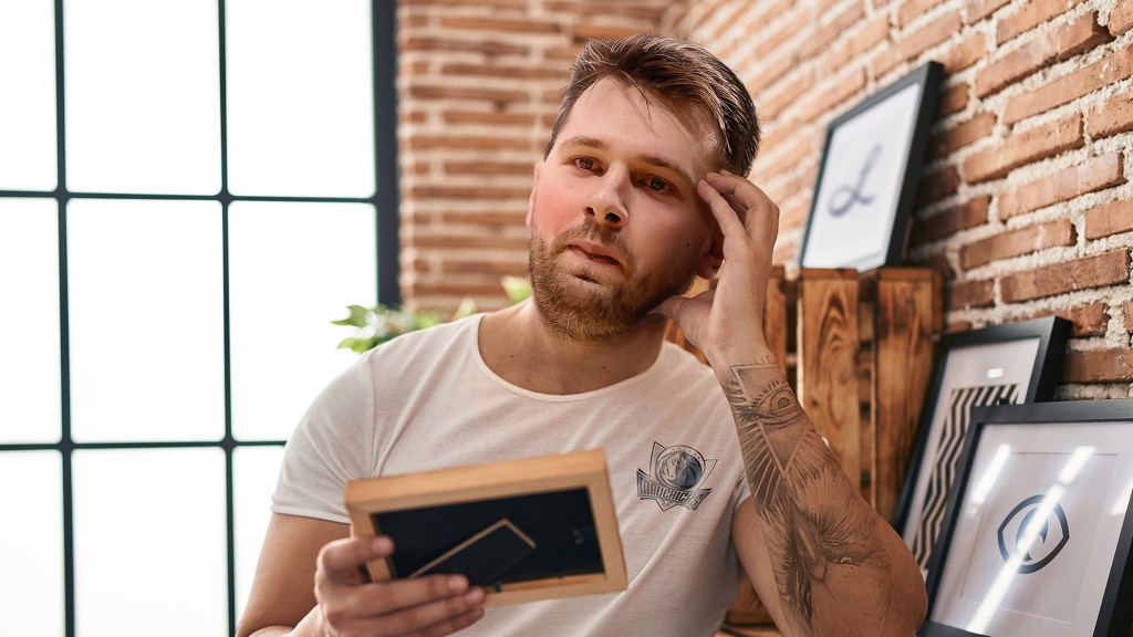 Homesick Luka Doncic Gazes Longingly At Photo Of Barren Dallas Office Park