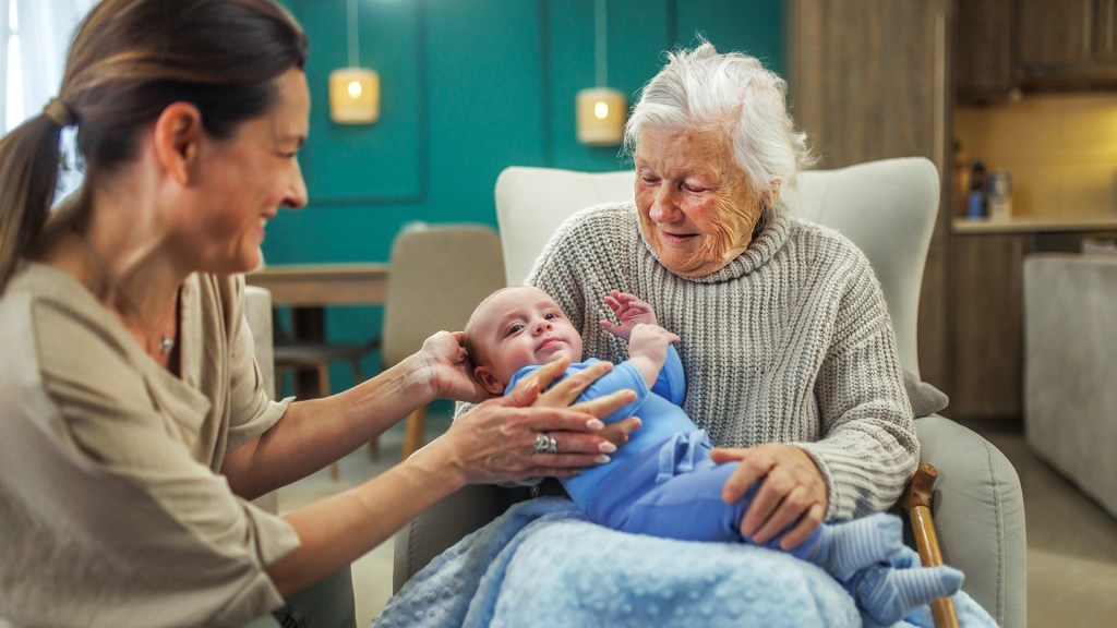 Sister Insanely Letting 98-Year-Old Grandma Hold Newborn