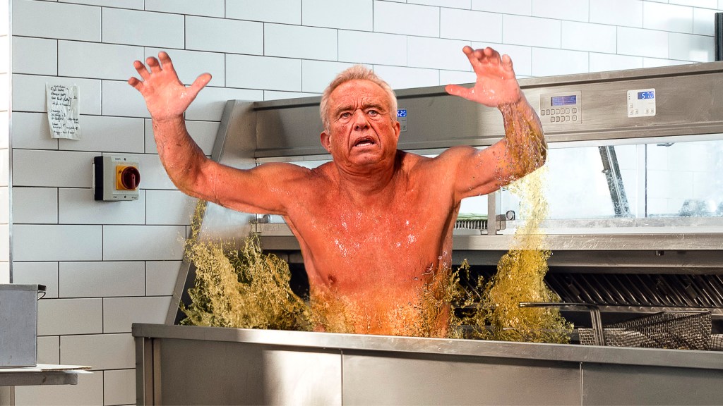 Steak ’N Shake Employee Screams After Nude RFK Jr. Climbs Out Of Beef Tallow Fryer