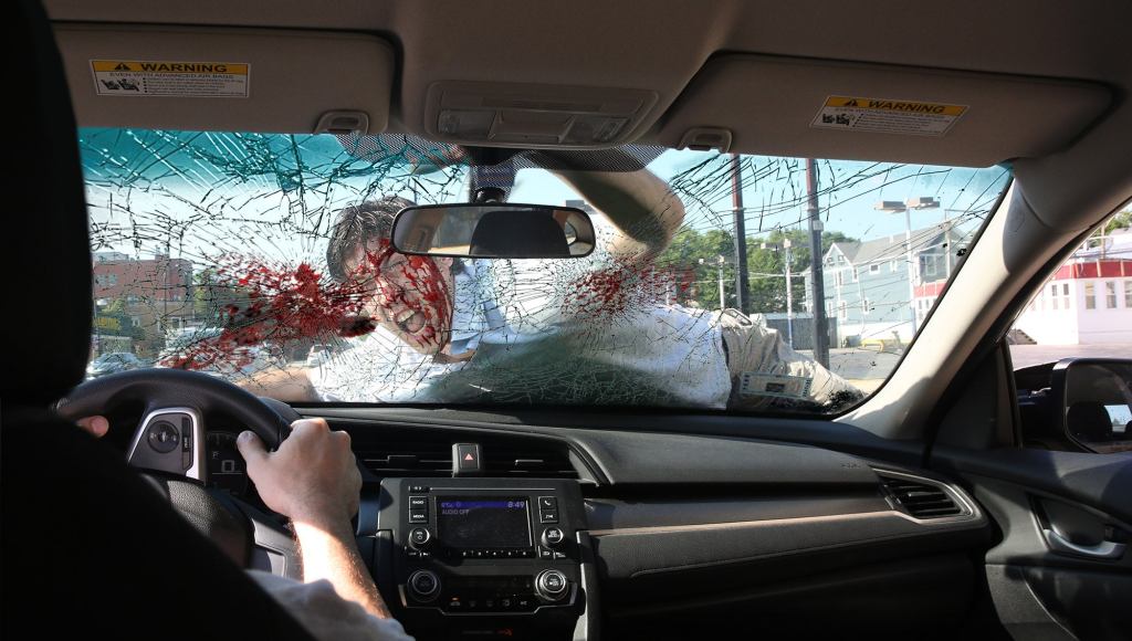 Study Shows Link Between Feelings Of Guilt, Bleeding Man Holding Onto Car Hood Screaming At You To Stop