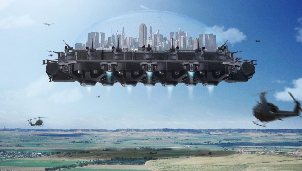 Wealthy Americans Assure Populace That Heavily Armed Floating City Being Built Above Nation Has Nothing To Do With Anything