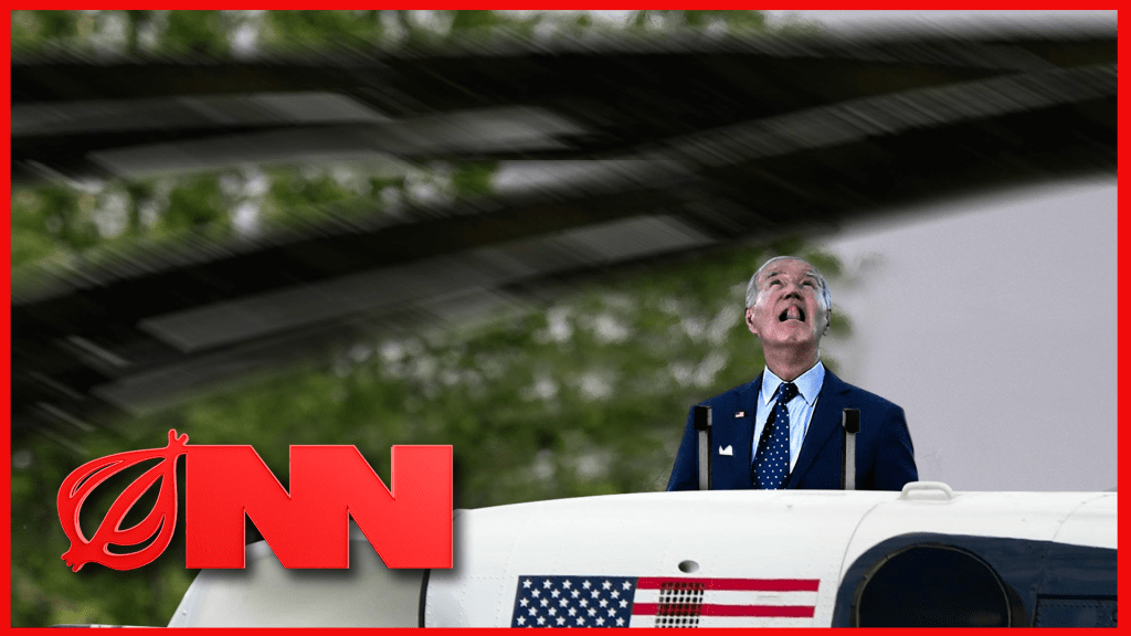 Biden In Critical Condition After Sticking Tongue In Marine One Chopper Blade